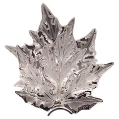 1951 Single Mid-Century Modern Lalique Leaf Form Sconce