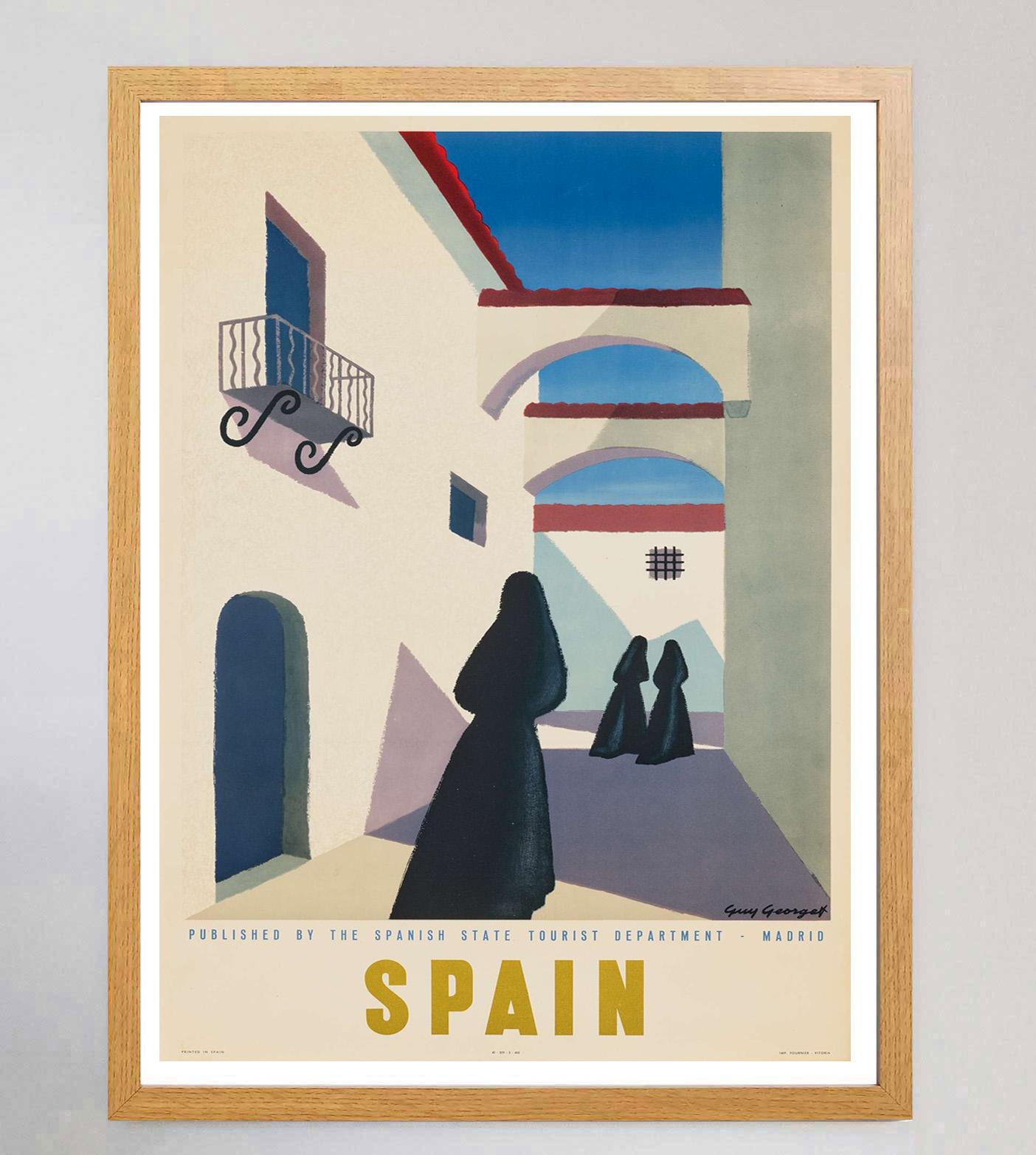 Spagnolo 1951 Spagna - Guy Georget Poster originale d'epoca in vendita