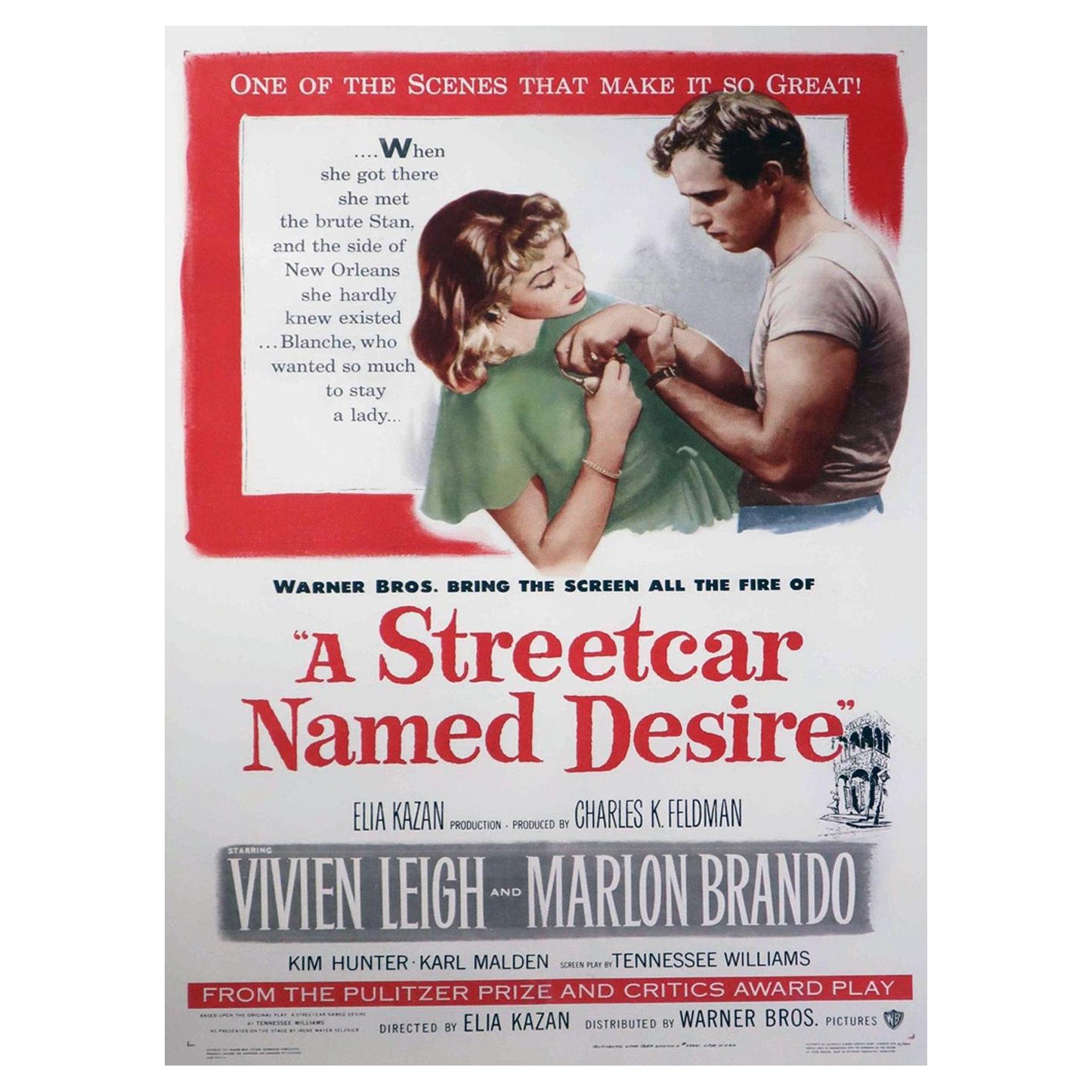 1951 Un tramway nommé désir Affiche originale d
époque en vente