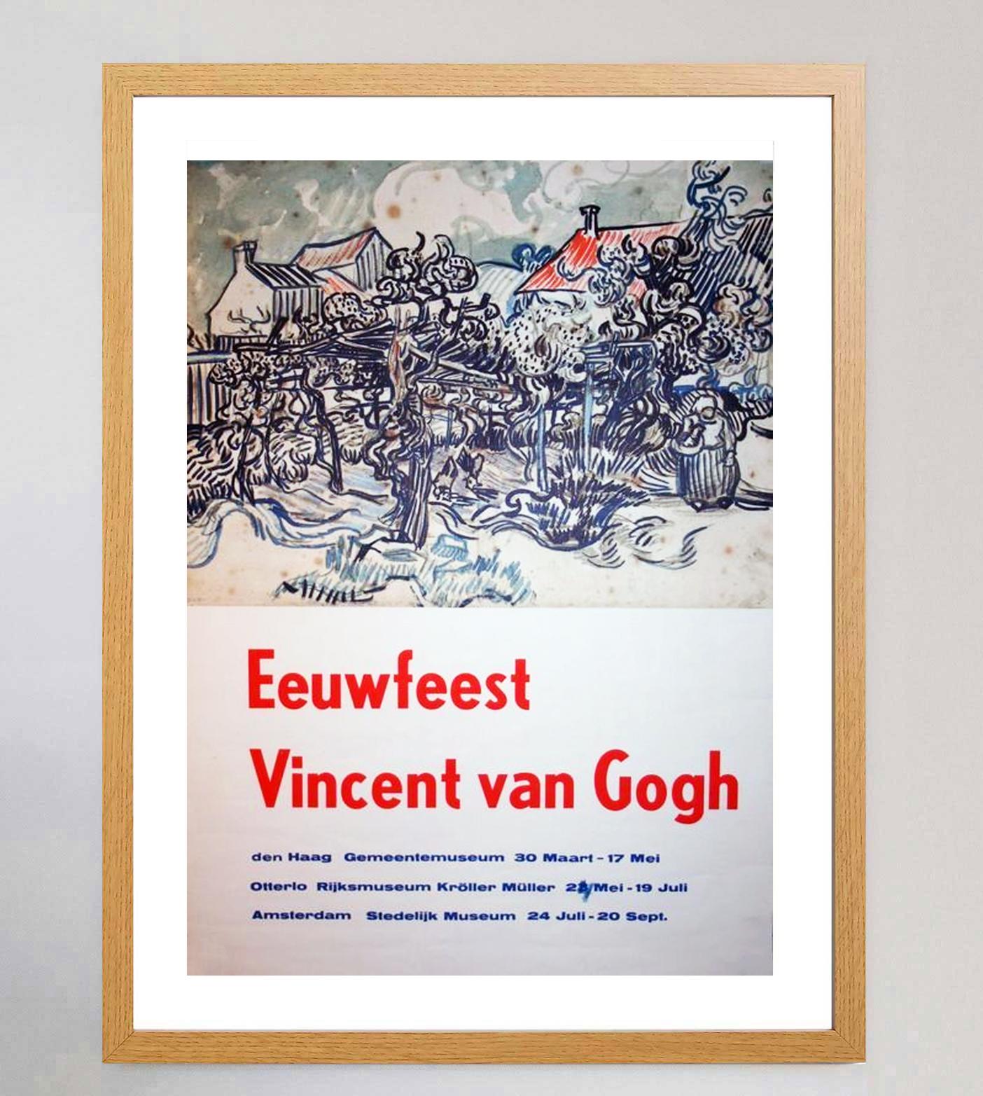 1951 Vincent van Gogh - Amsterdam Eeuwfeest Original Vintage Poster (Niederländisch) im Angebot