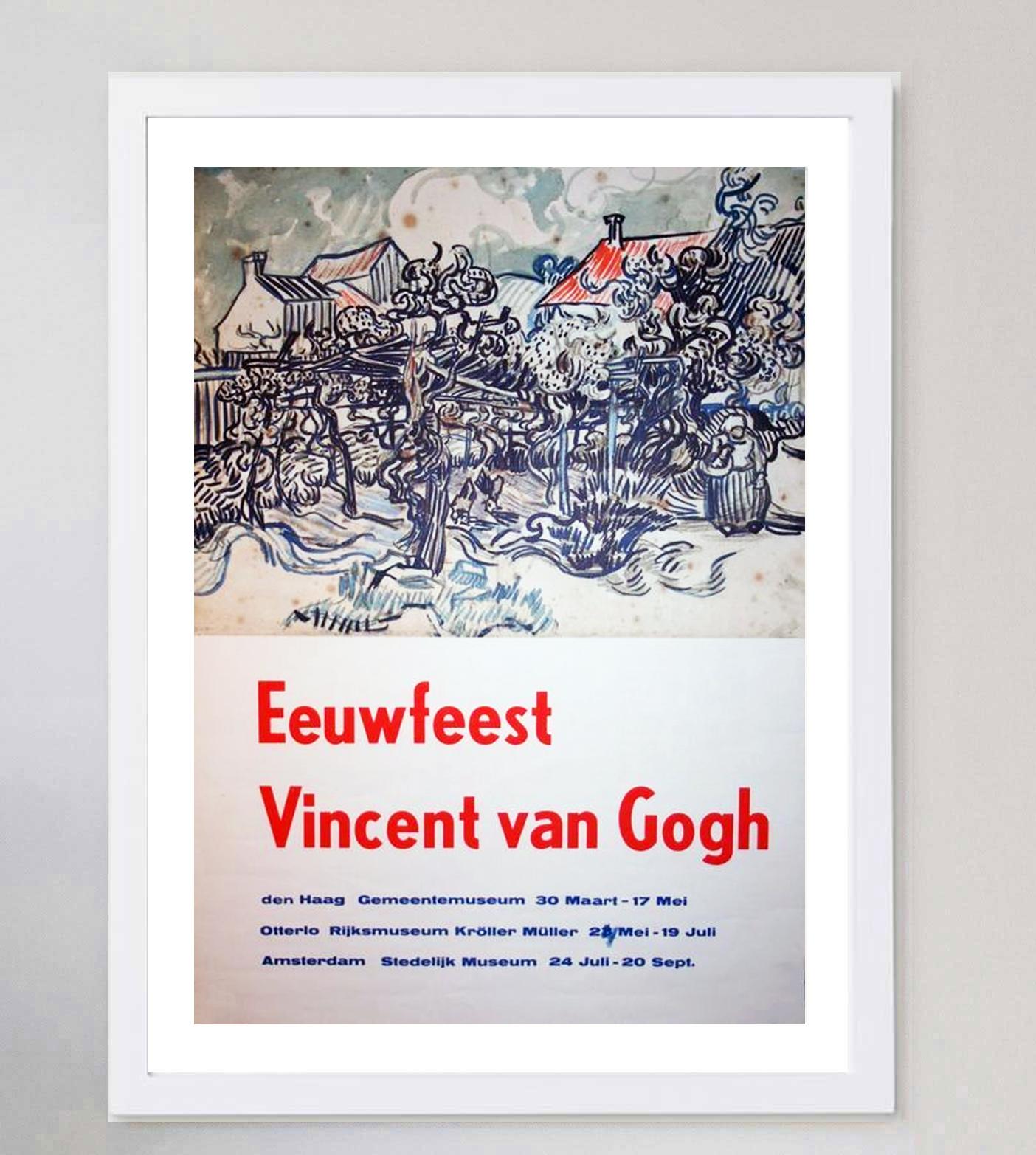 1951 Vincent van Gogh - Amsterdam Eeuwfeest Original Vintage Poster im Zustand „Gut“ im Angebot in Winchester, GB