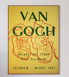 Affiche vintage originale de Vincent Van Gogh - Musée de Lyon, 1951