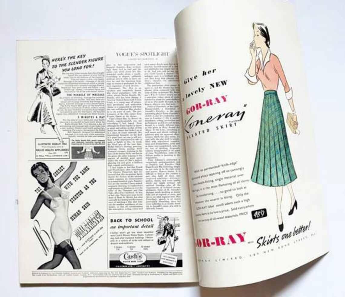 1951 Britische VOGUE Magazine Weihnachts- und Neujahrsausgabe des Magazins (Grau) im Angebot