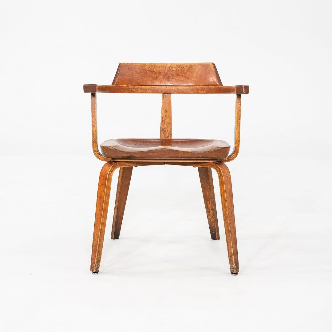 Austrian 1951 W199 Dining Armchair by Walter Gropius and Ben Thompson for Thonet in Birch For Sale