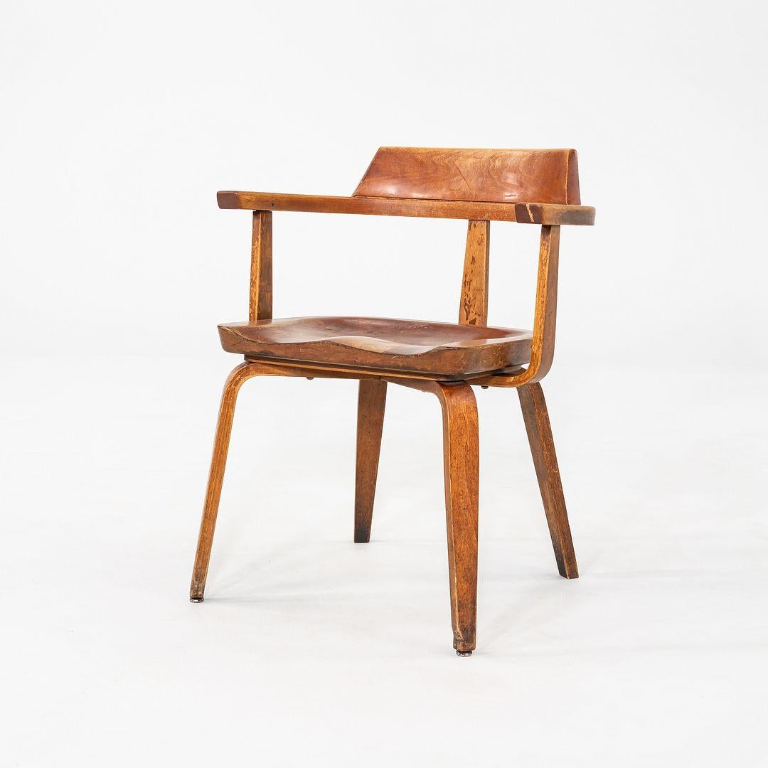 1951 W199 Dining Armchair by Walter Gropius and Ben Thompson for Thonet in Birch In Good Condition For Sale In Philadelphia, PA