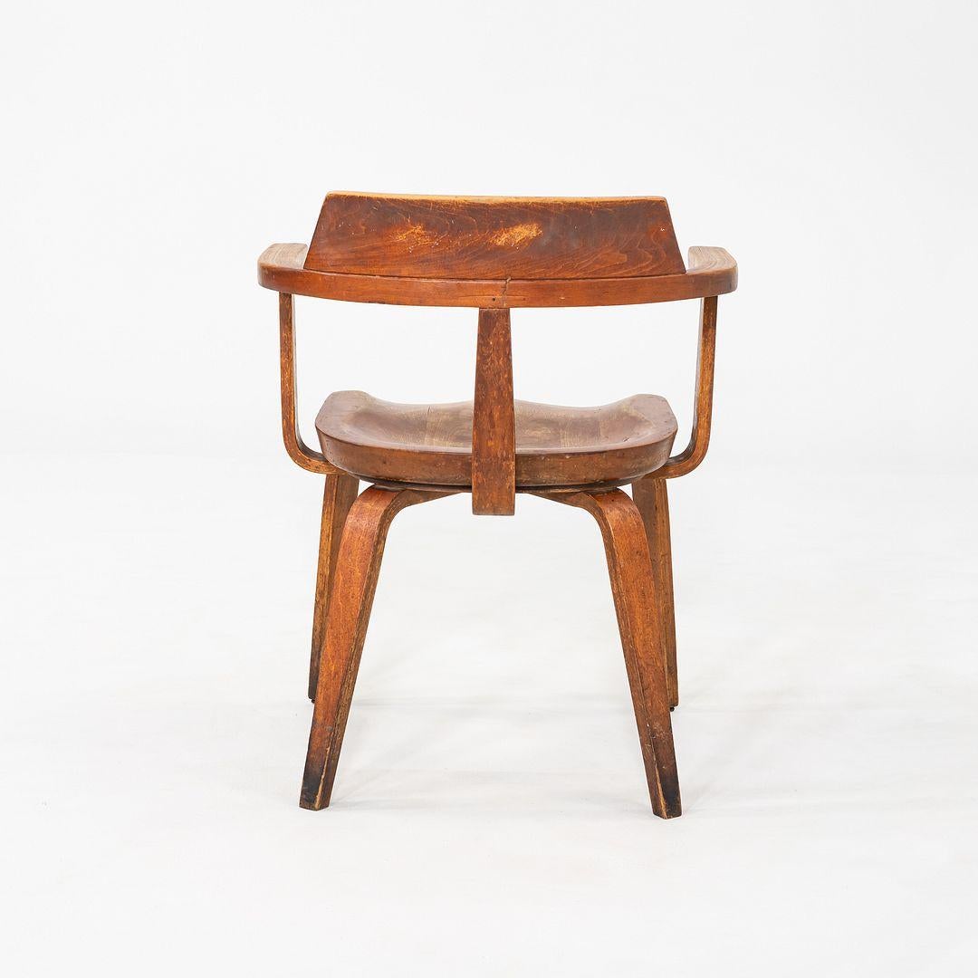 1951 W199 Dining Armchair by Walter Gropius and Ben Thompson for Thonet in Birch For Sale 2