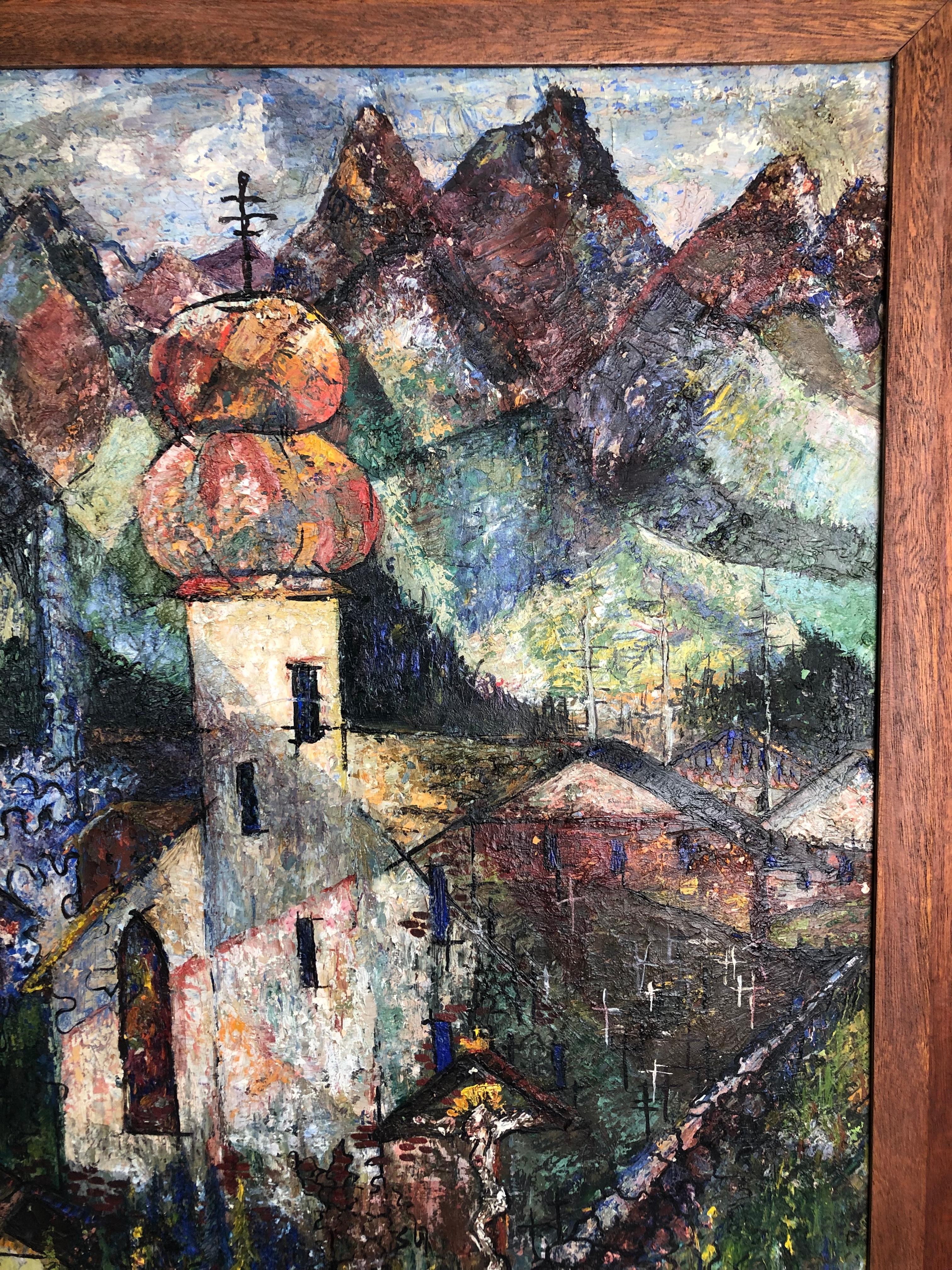 Brownlees Verwendung von Farbe und Pinselstrich, um eine kubistische Komposition zu schaffen, die eine Hommage an Picasso und Braque darstellt, trägt zur strahlenden Energie des Gemäldes bei. Gemalt 1952 zur Vorlage bei der S.F. De Young Museum
