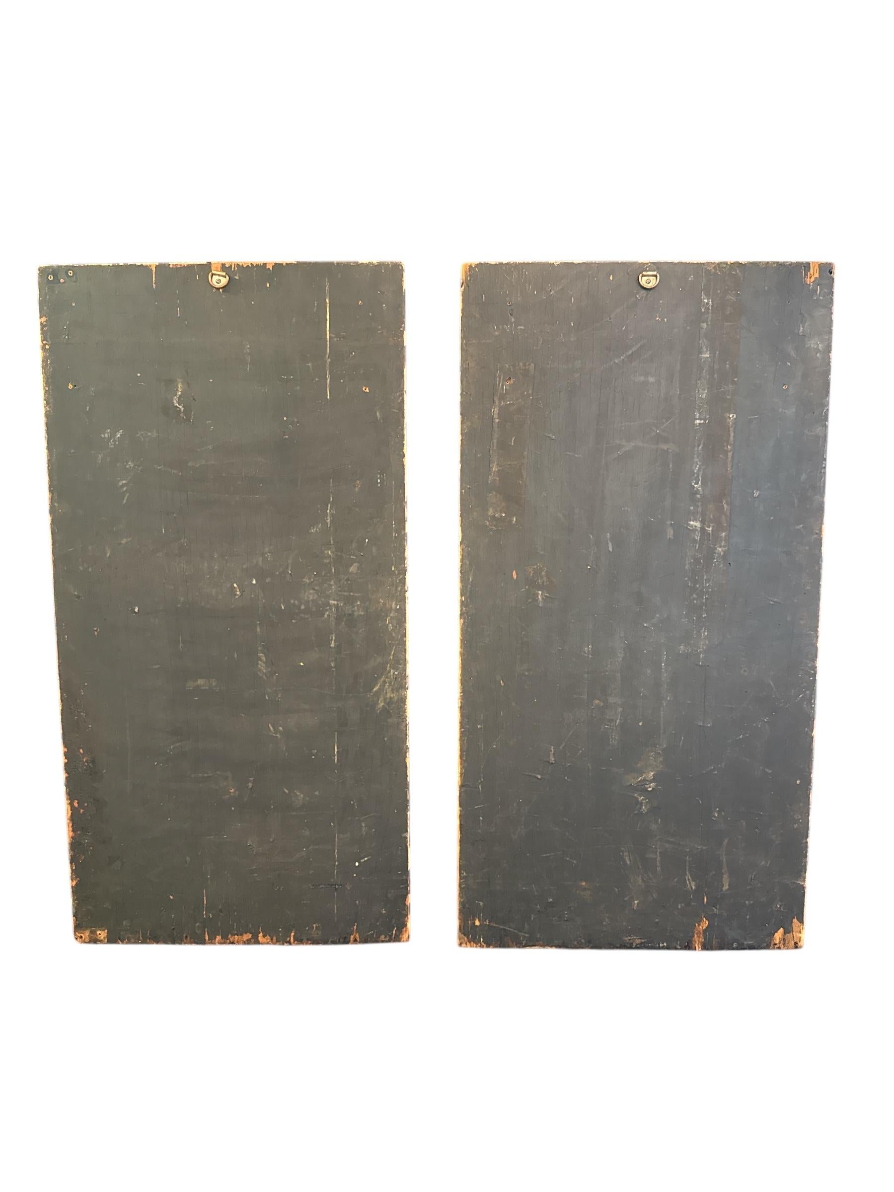 1952 Antoine Alarie Signed Painting With Gold Leaves For Sale 2