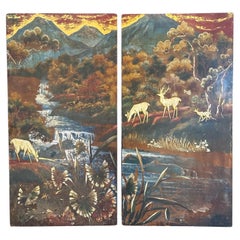 1952 Antoine Alarie Signed Painting With Gold Leaves