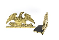 1952 Brass Spread Eagle Bookends by Virginia Metalcrafters