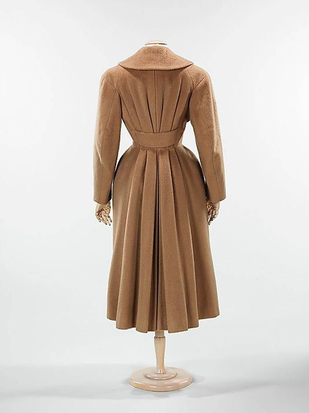 Vintage 1952 Charles James Couture Documented Museum-Held Black Princess Coat 3