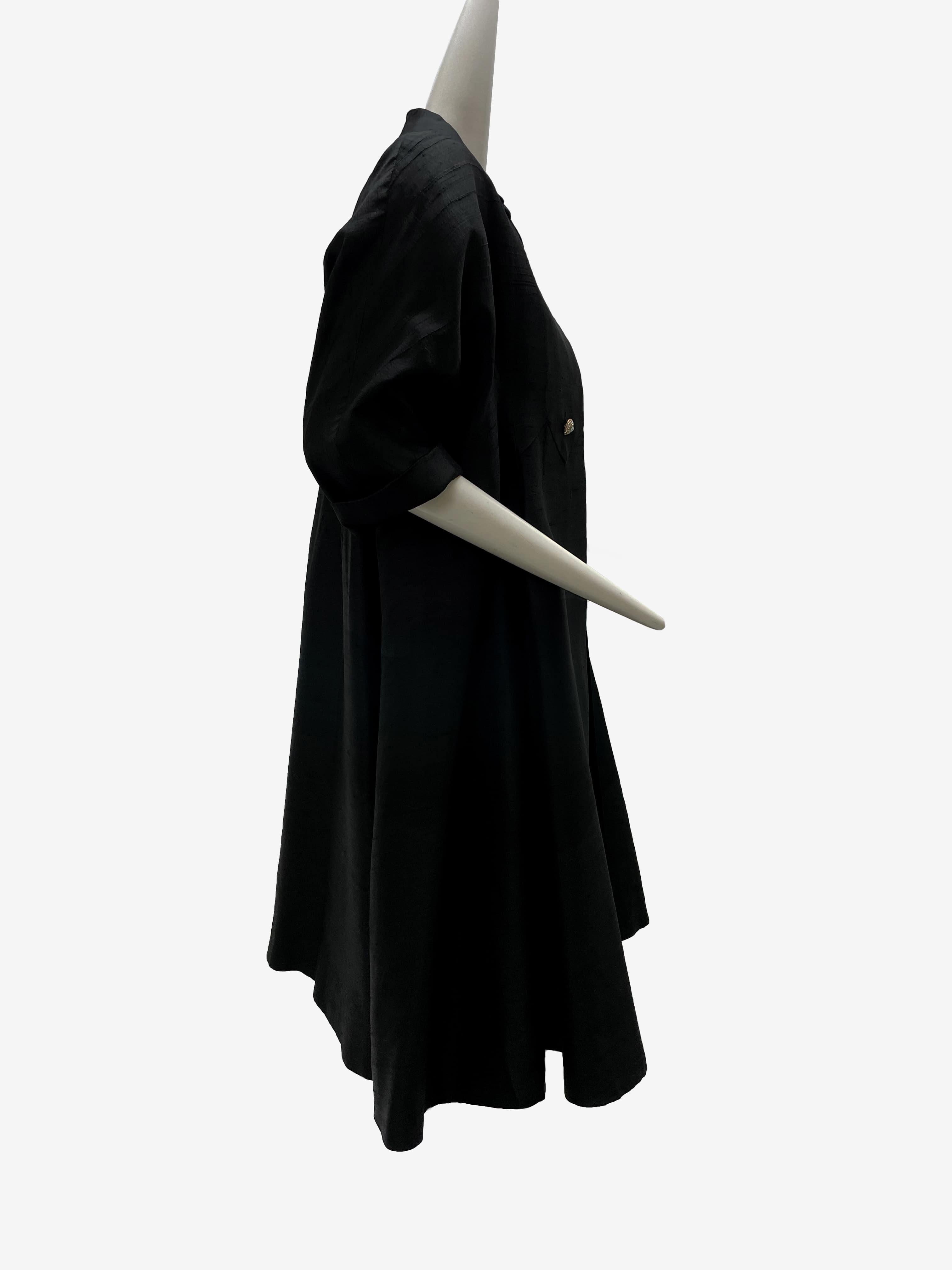 1952 Christian Dior Spring/Summer Couture Black Dupioni Silk Opera ...