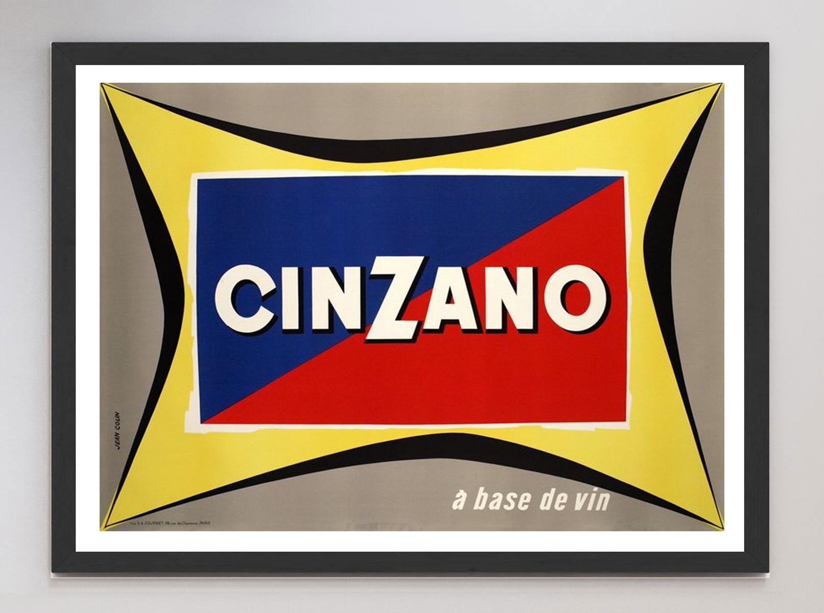 1952 Cinzano Original Vintage Poster In Good Condition For Sale In Winchester, GB