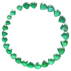19.52 cts Zambian Emerald Heart Layout Suite Faceted Cut stone for fine Jewelry