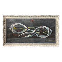 1952 E. Romano "Abstracciones" Pintura al óleo sobre lienzo