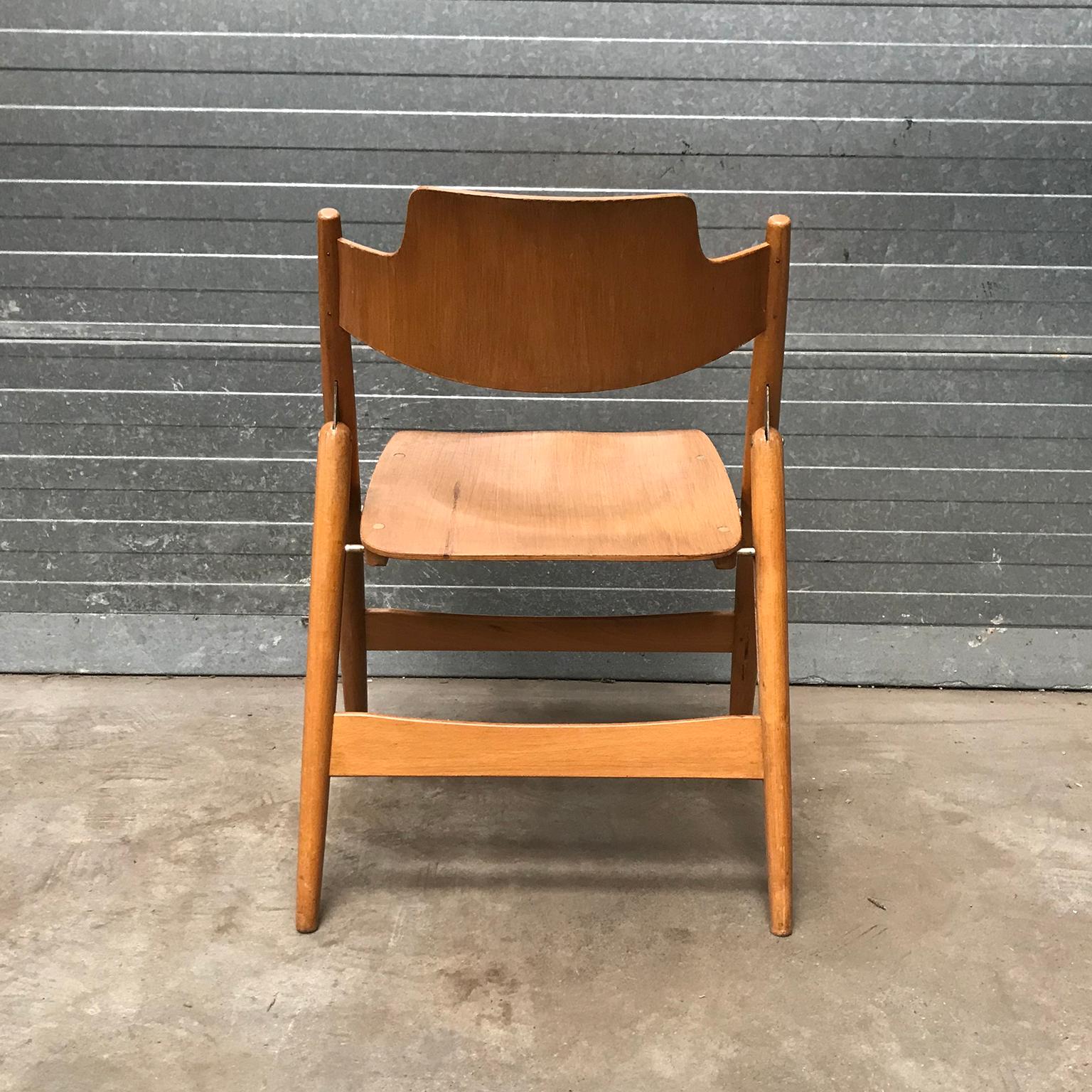 Mid-20th Century 1952, Egon Eiermann for Wilde & Spieth, Wooden Folding Chair For Sale