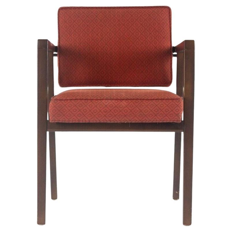 1952 Franco Albini for Knoll No. 48 Desk / Dining Chair w Arms Walnut and Fabric For Sale