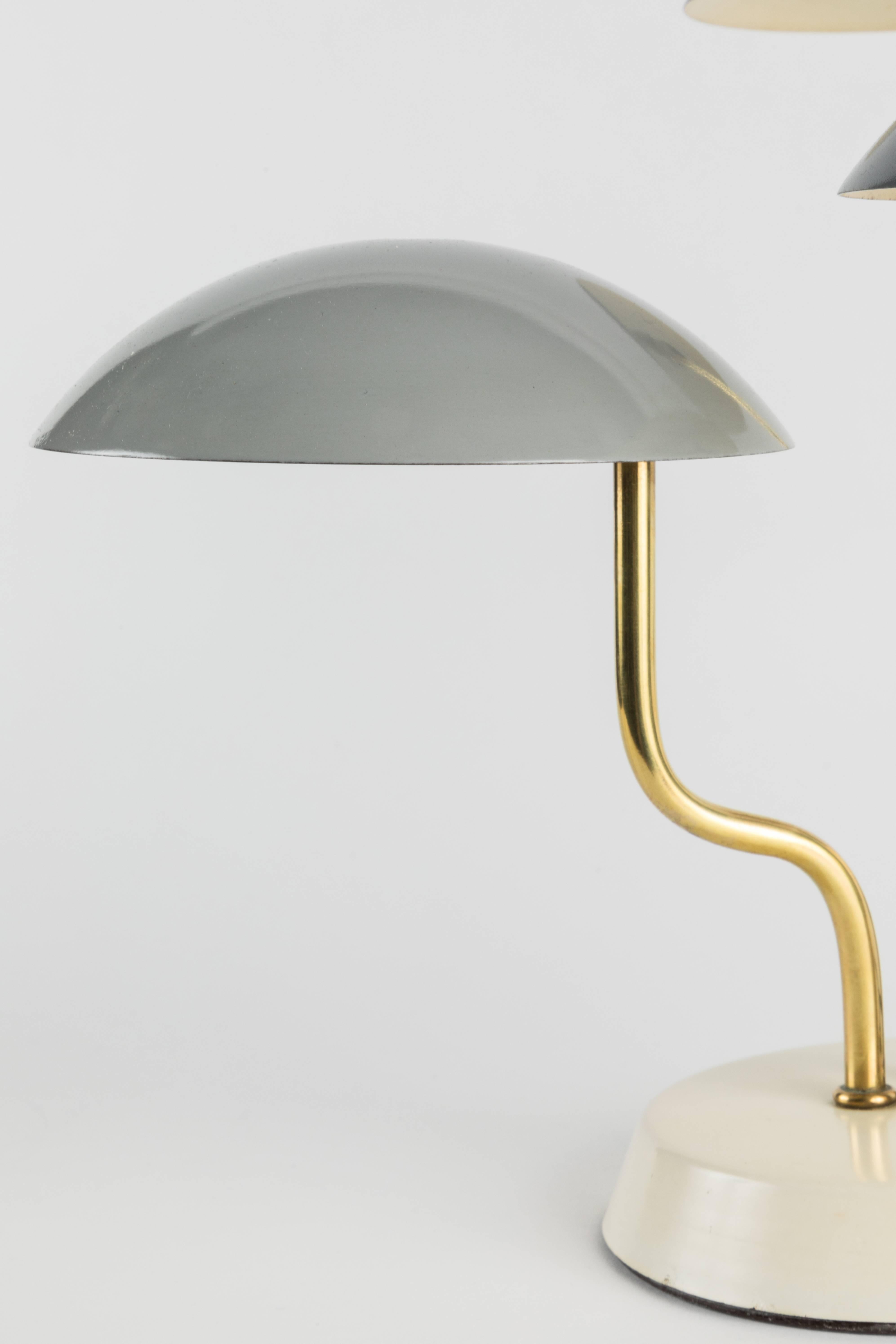 Italian 1952 Gino Sarfatti Tri-Color Table Lamp for Arteluce