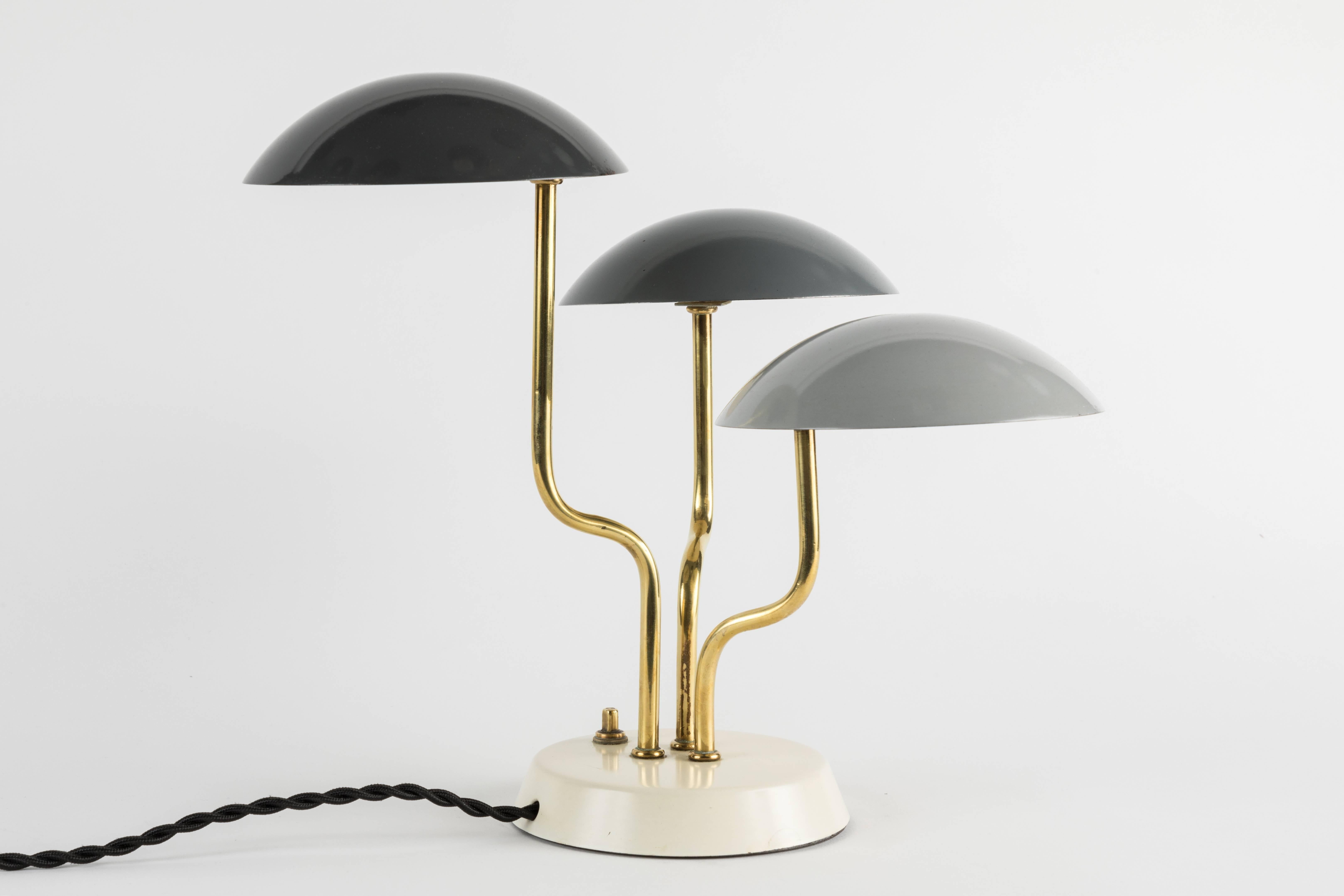 1952 Gino Sarfatti Tri-Color Table Lamp for Arteluce In Excellent Condition In Glendale, CA