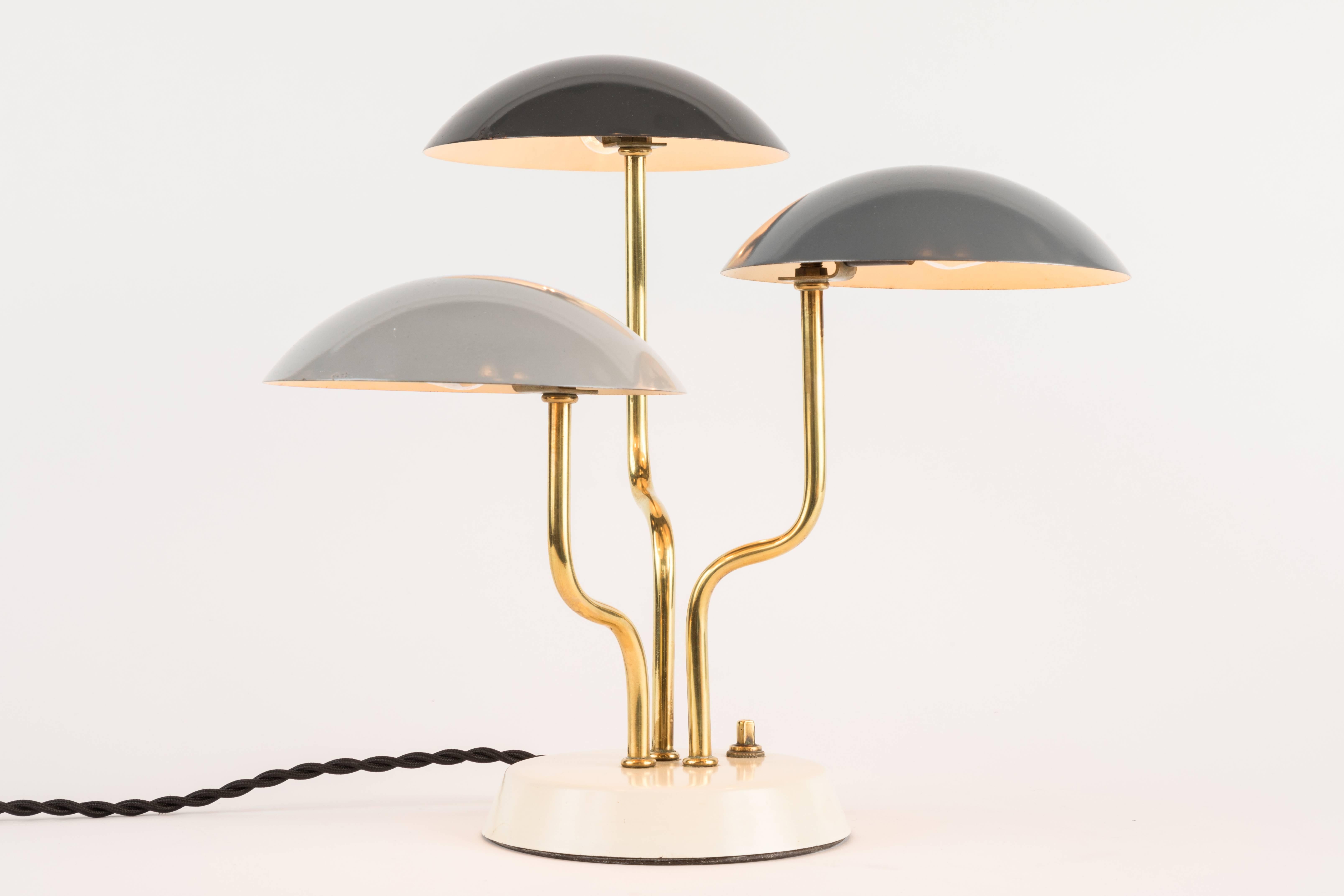 Mid-20th Century 1952 Gino Sarfatti Tri-Color Table Lamp for Arteluce