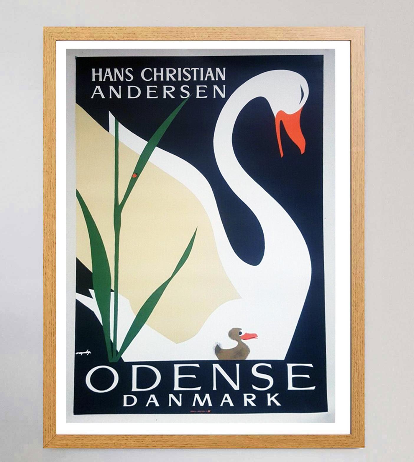 Danish 1952 Hans Christian Andersen, Odense Denmark Original Vintage Poster For Sale