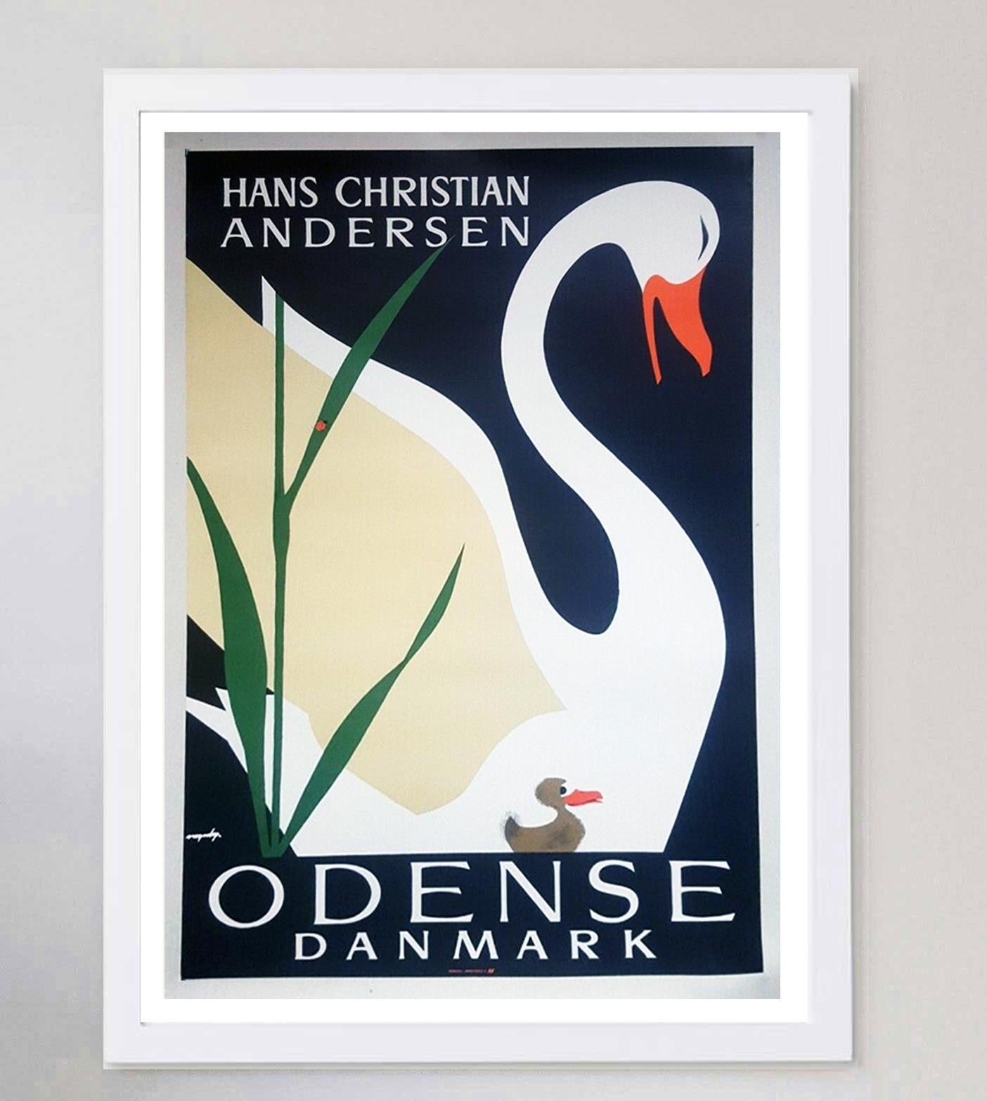 1952 Hans Christian Andersen, Odense Denmark Original Vintage Poster In Good Condition For Sale In Winchester, GB