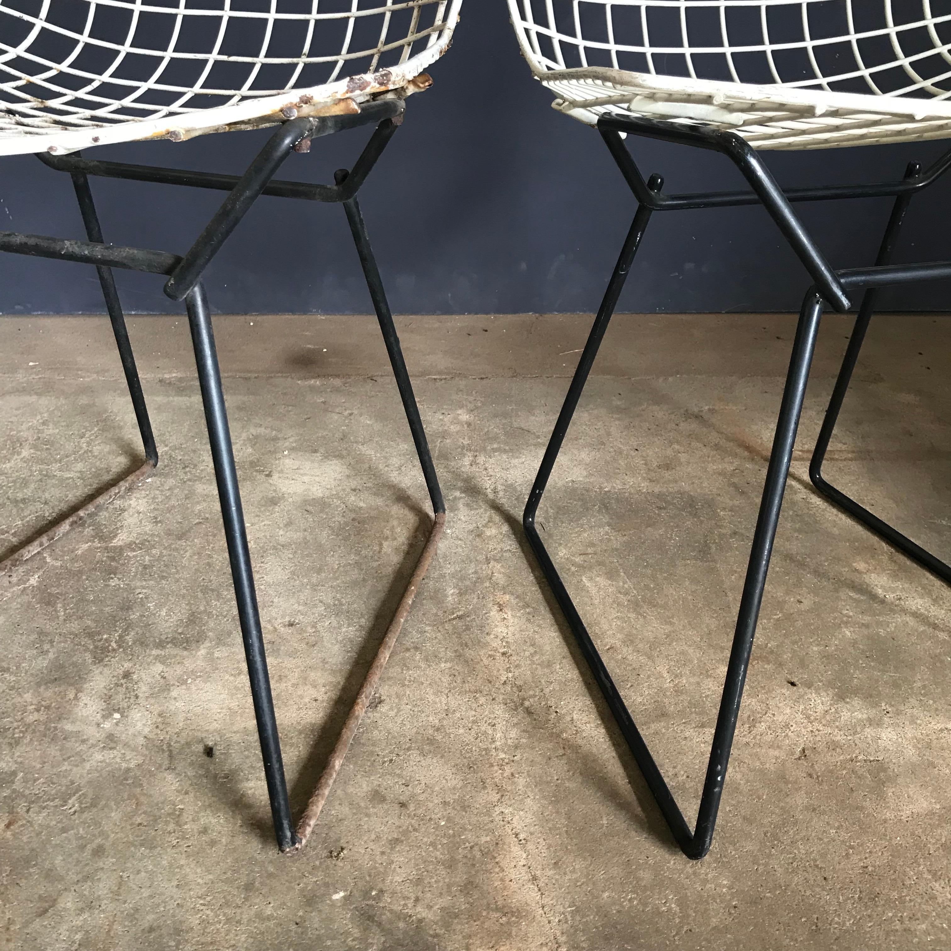1952, Harrie Bertoia for Knoll International a Set of Wire Dining Chairs For Sale 10