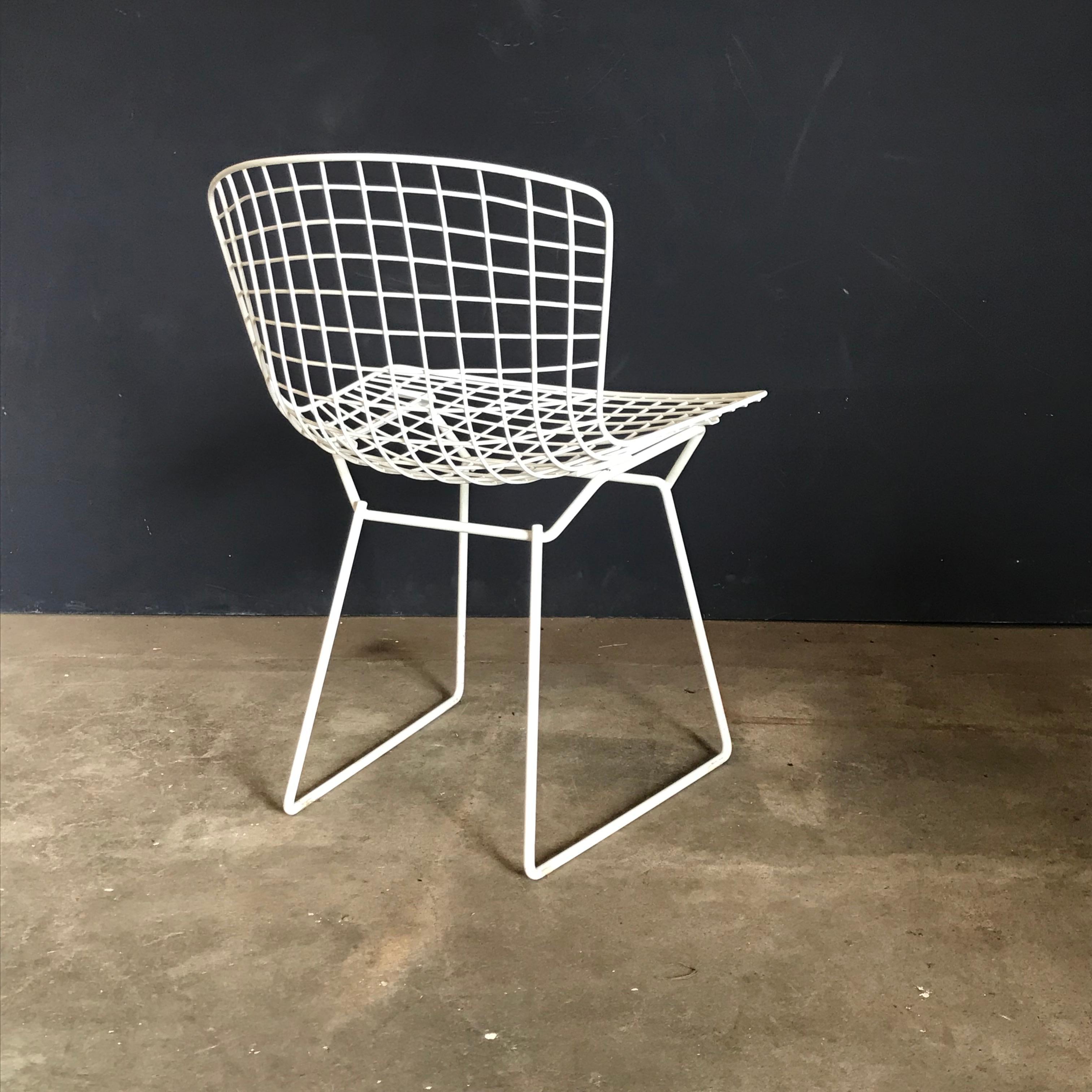 American 1952, Harrie Bertoia for Knoll International a Set of Wire Dining Chairs