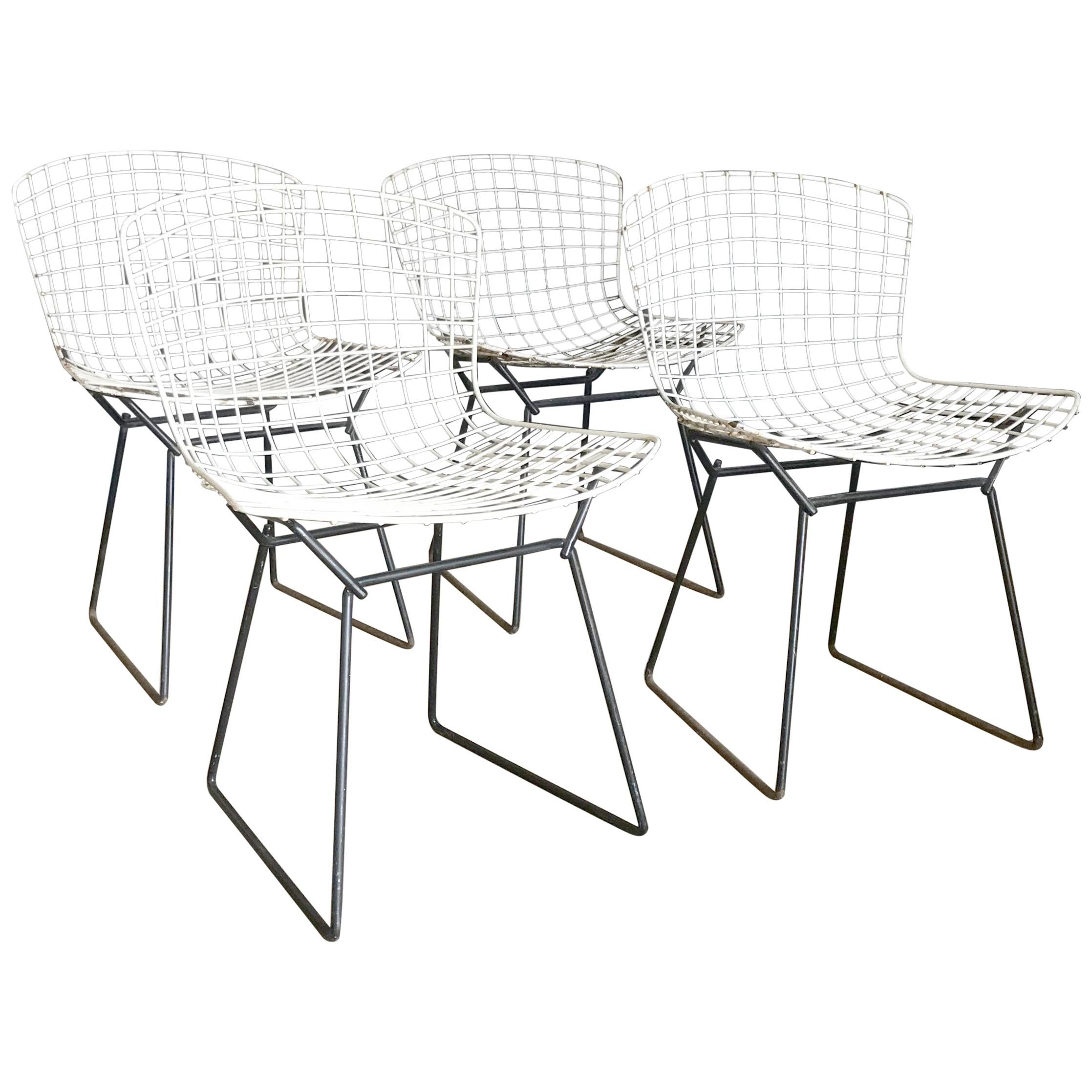 1952, Harrie Bertoia for Knoll International a Set of Wire Dining Chairs