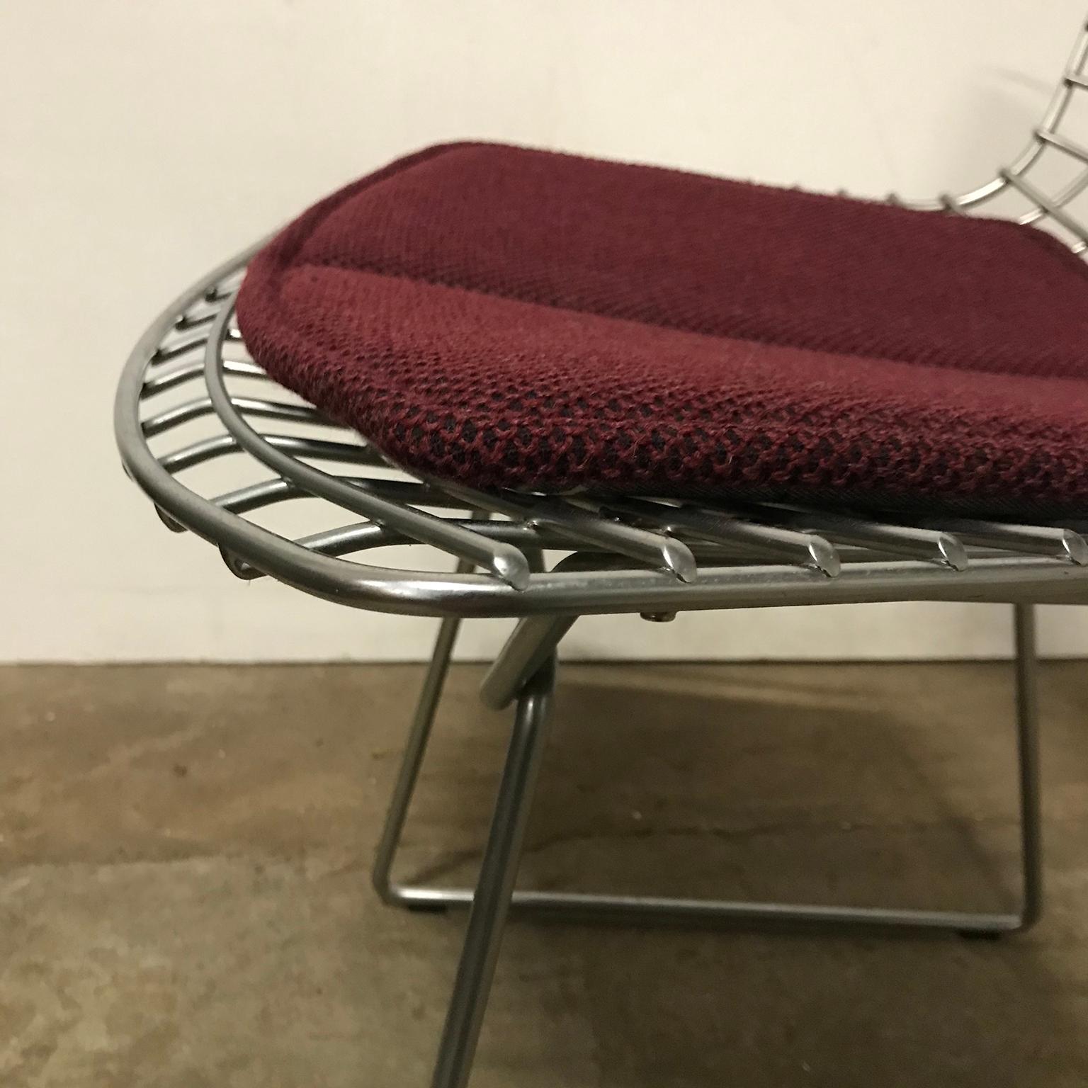 1952, Harrie Bertoia, Knoll International, Rarely Upholstered Wire Dining Chair 7