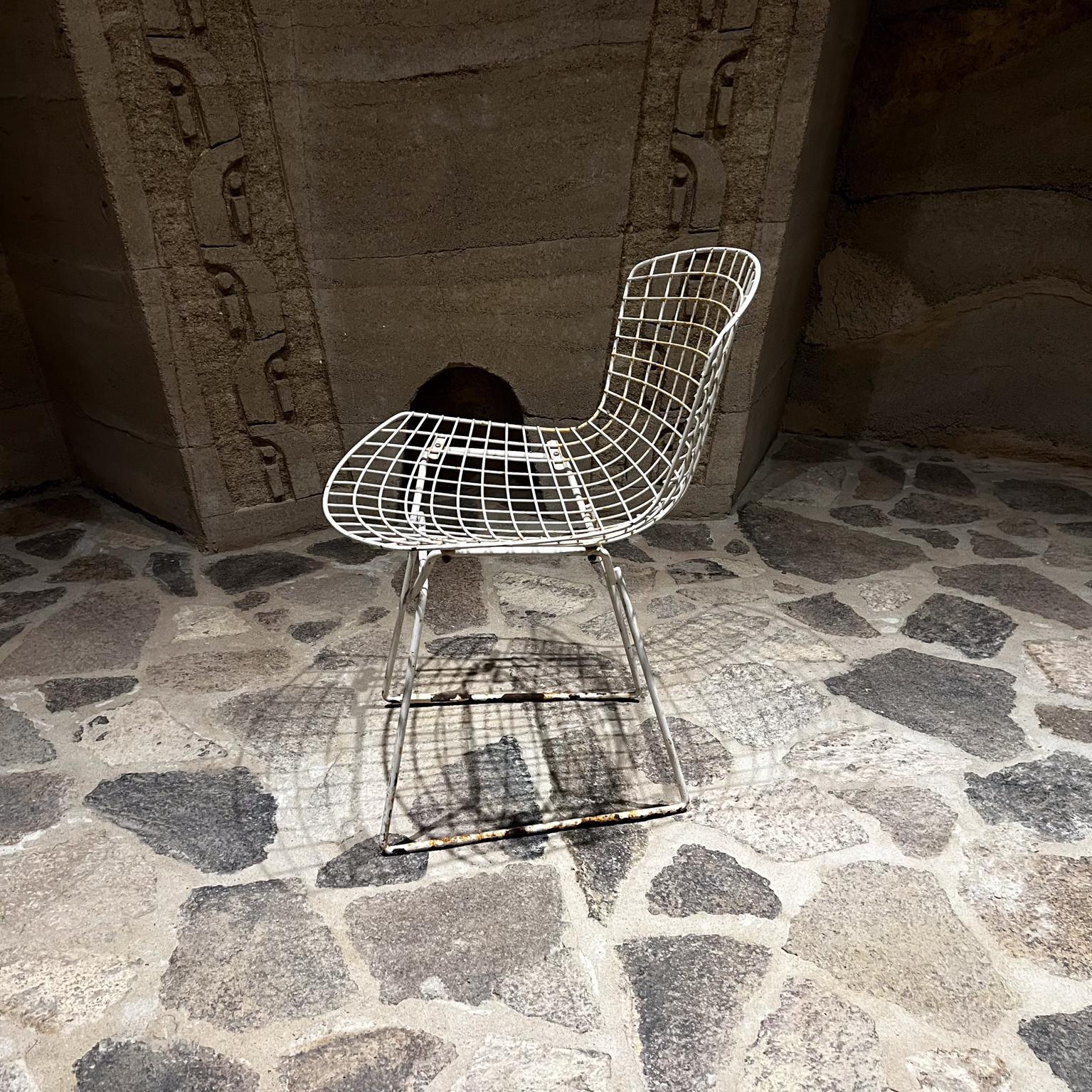 1952 Harry Bertoia Distressed Side Chair White 1