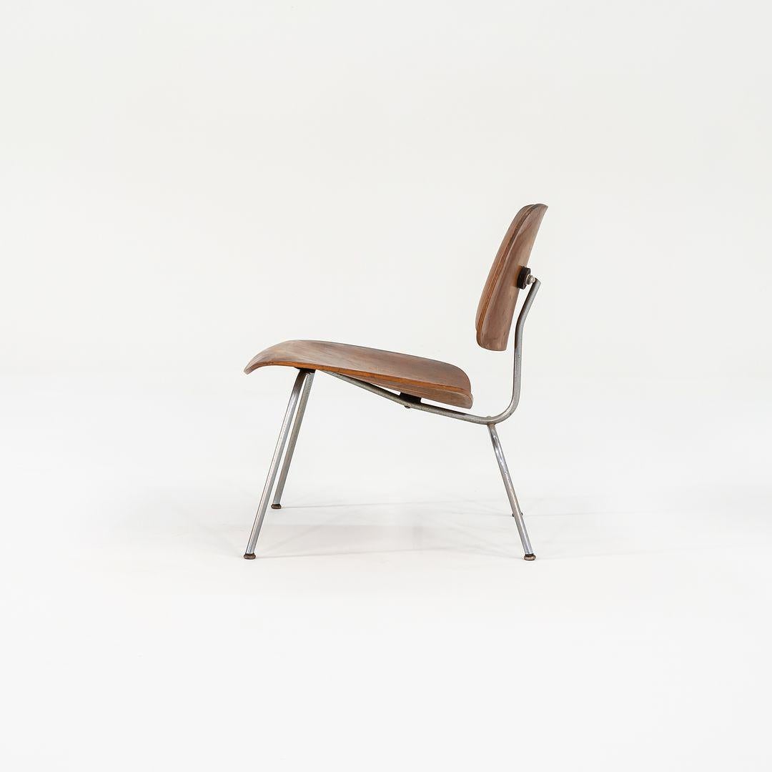 Modern 1952 Herman Miller Eames LCM Lounge Chair in Walnut and Steel For Sale