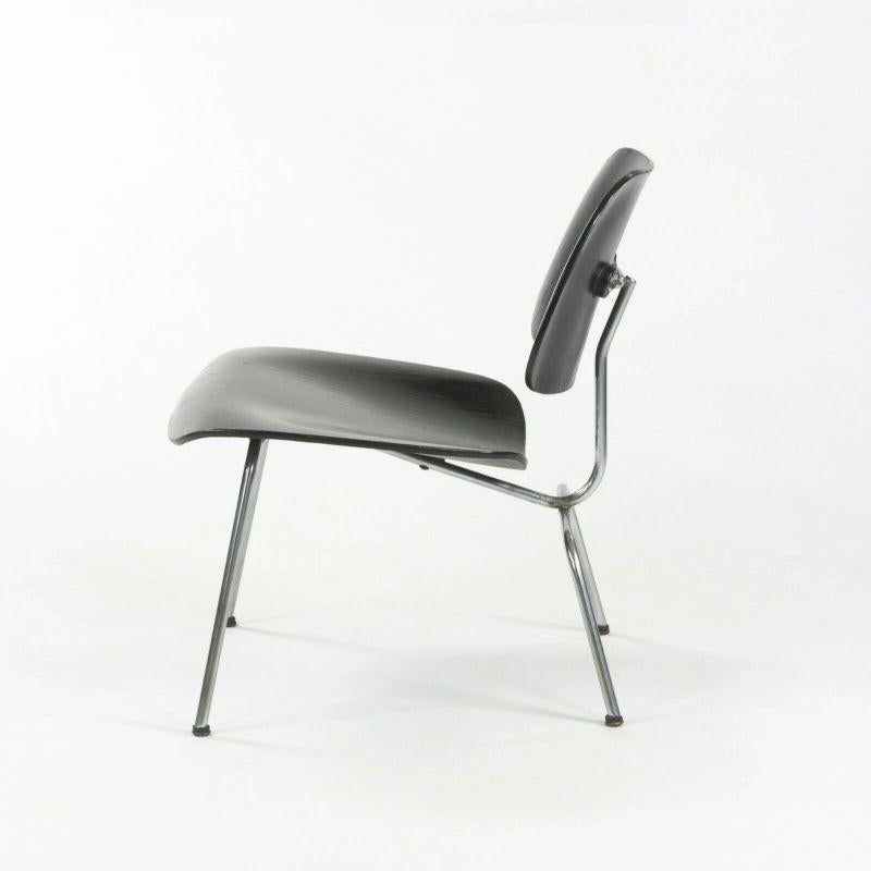 Métal 1952 Herman Miller Eames LCM Lounge Chair Pieds en métal avec finition en Wood ébonisé en vente