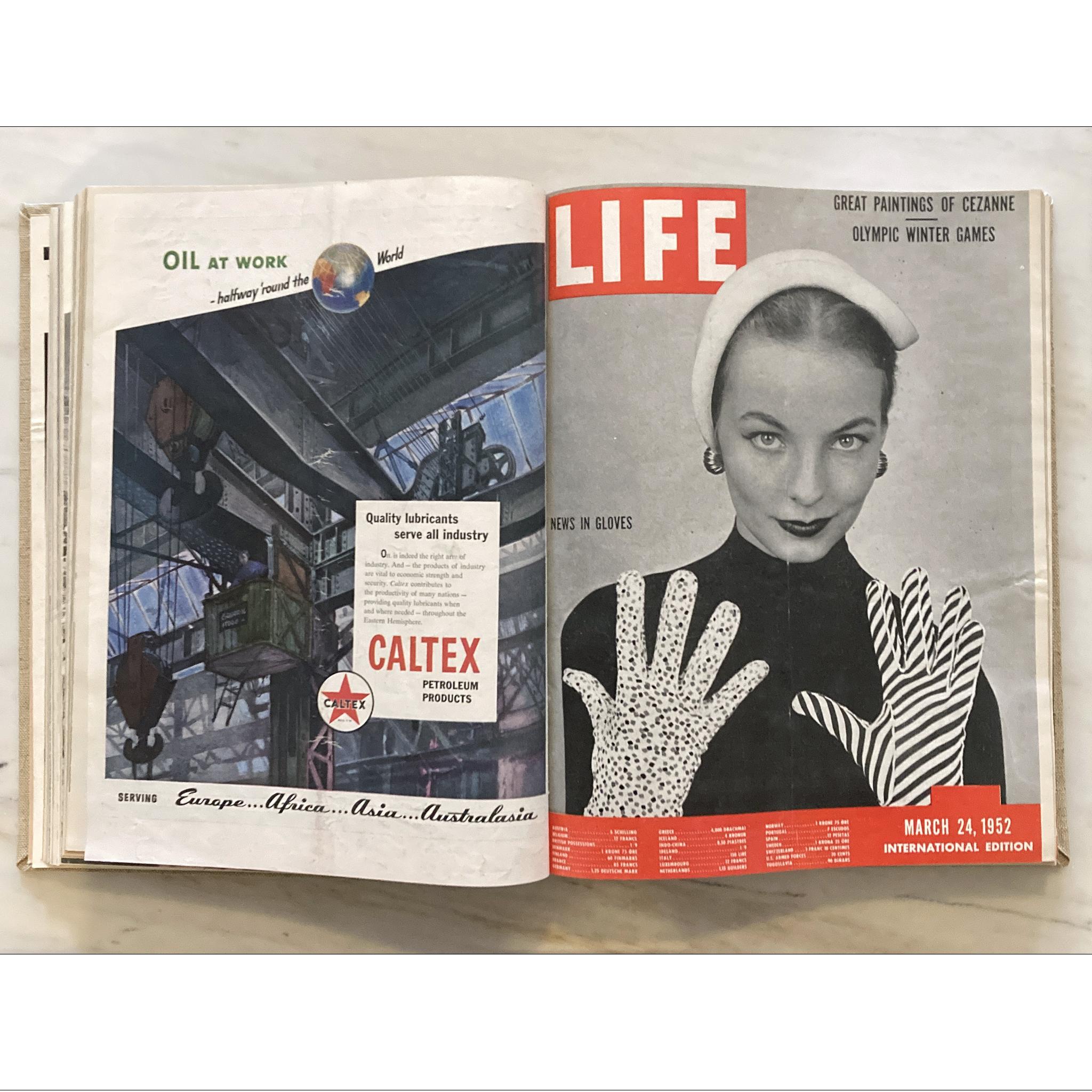 1952 Life Magazines Volume relié, y compris le numéro de Marilyn Monroe, janvier-juin 13 numéros en vente 4