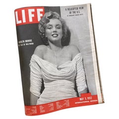 1952 Life Magazines Bound Volume, Incl Marilyn Monroe Issue, Jan-Jun 12 Issues