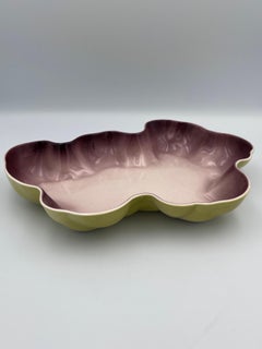 1952 Los Angeles Potteries Amorphous Ceramic Flamingo Bowl in Yellow