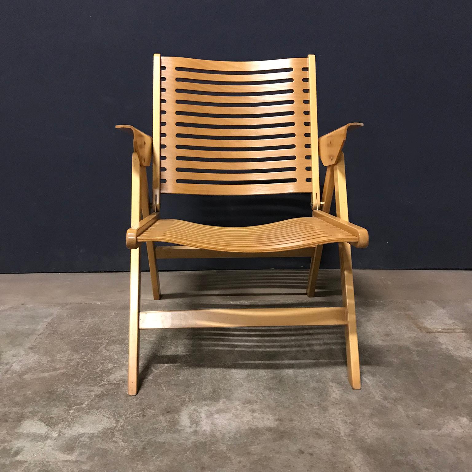 Mid-Century Modern 1952, Nico Kralj, Beautiful Wooden Folding Lounge Rex Chair