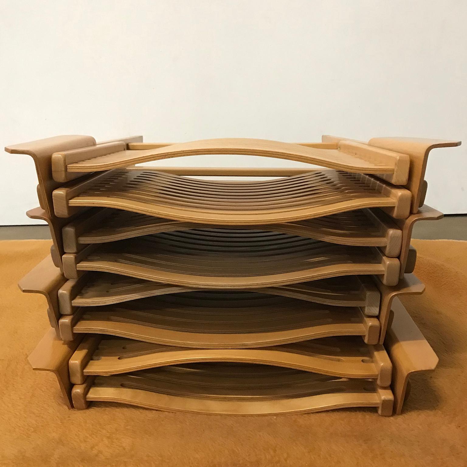 1952, Nico Kralj, Set of Wooden Folding Dining Chairs 5