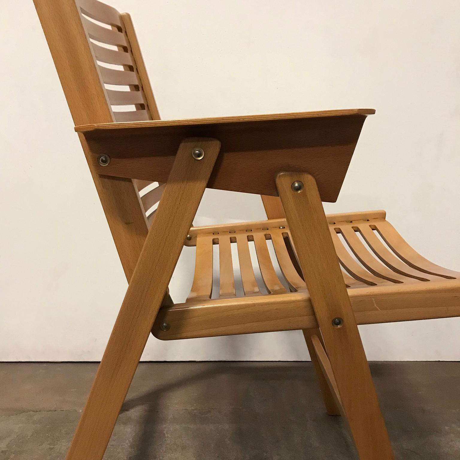 1952, Nico Kralj, Set of Wooden Folding Dining Chairs 6
