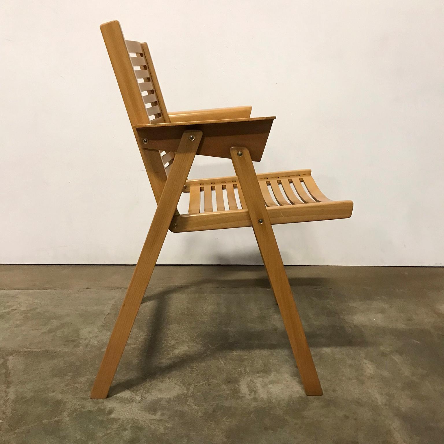 Mid-Century Modern 1952, Nico Kralj, Set of Wooden Folding Dining Chairs