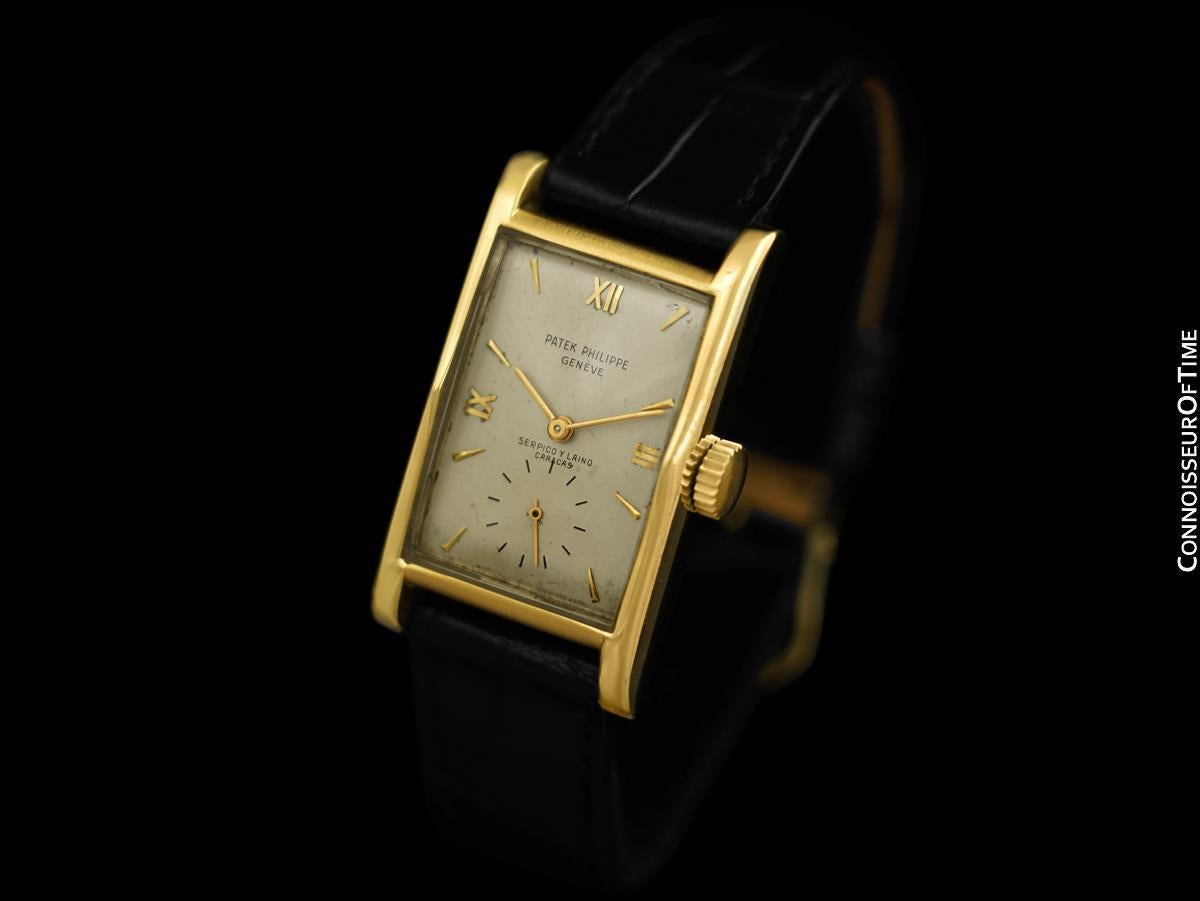 1952 PATEK PHILIPPE Herrenuhr „Pagoda“ Serpico Y Laino - Original mit Papieren im Zustand „Hervorragend“ im Angebot in Suwanee, GA
