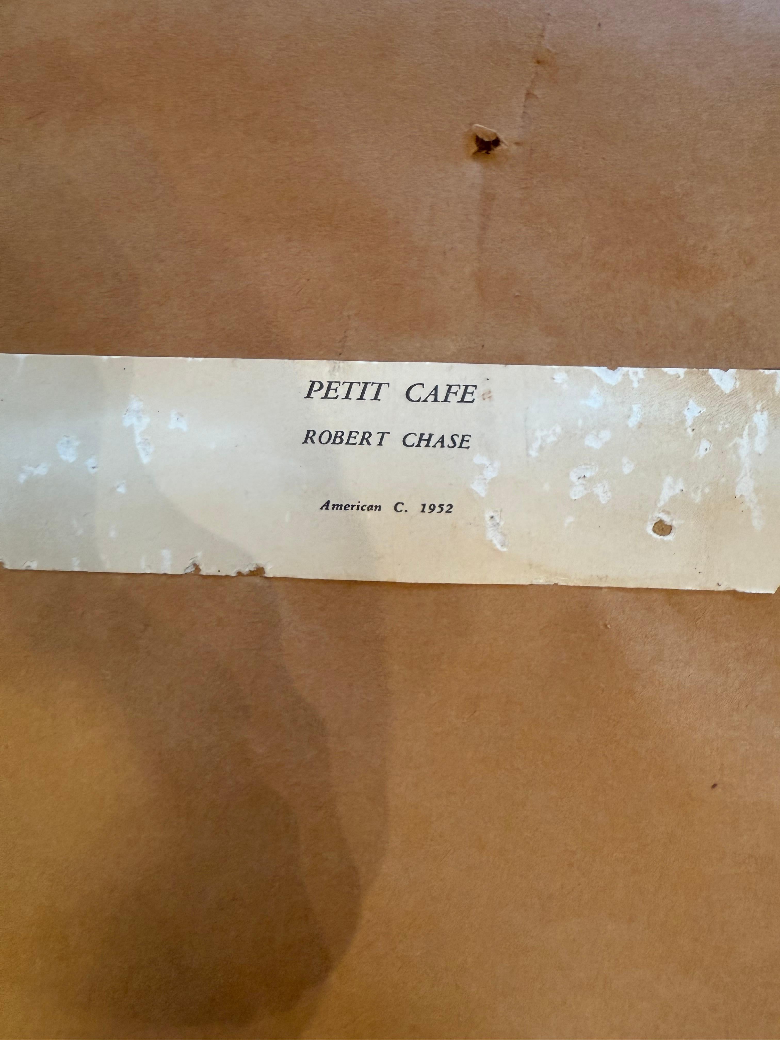 1952 Petit Cafe Robert Chase Gemälde (20. Jahrhundert) im Angebot
