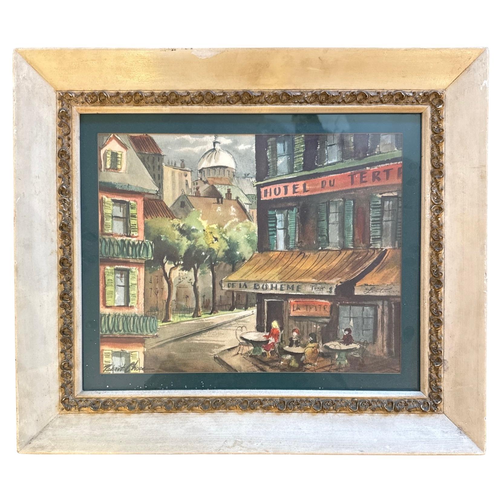 1952 Petit Cafe Robert Chase Gemälde im Angebot