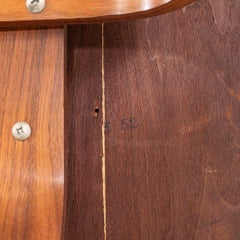1952 Rare Herman Miller Eames DCW Dining Chair in Walnut w/ Leather Upholstery