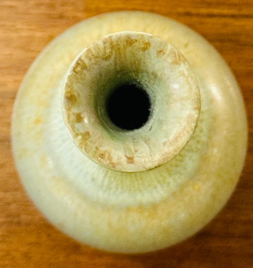 1952 Swedish Light Brown-Green Stoneware Vase by Berndt Friberg for Gustavsberg For Sale 9