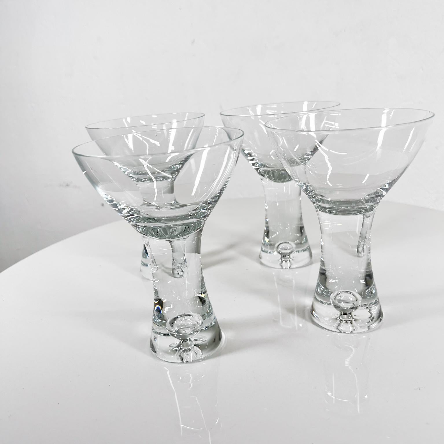 Finnish 1952 Tapio Wirkkala Iittala Finland Set of 4 Martini Cocktail Glasses For Sale