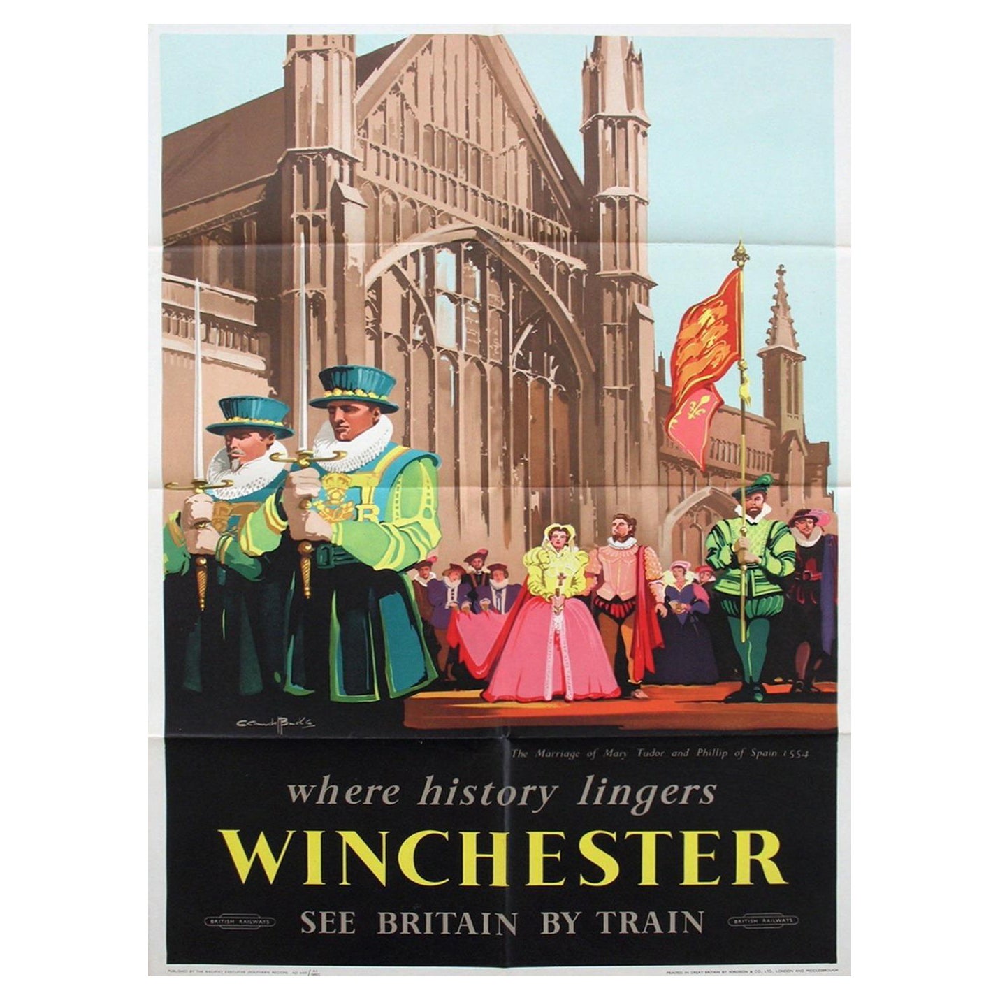 1952 Winchester - Britische Eisenbahnen Original Poster