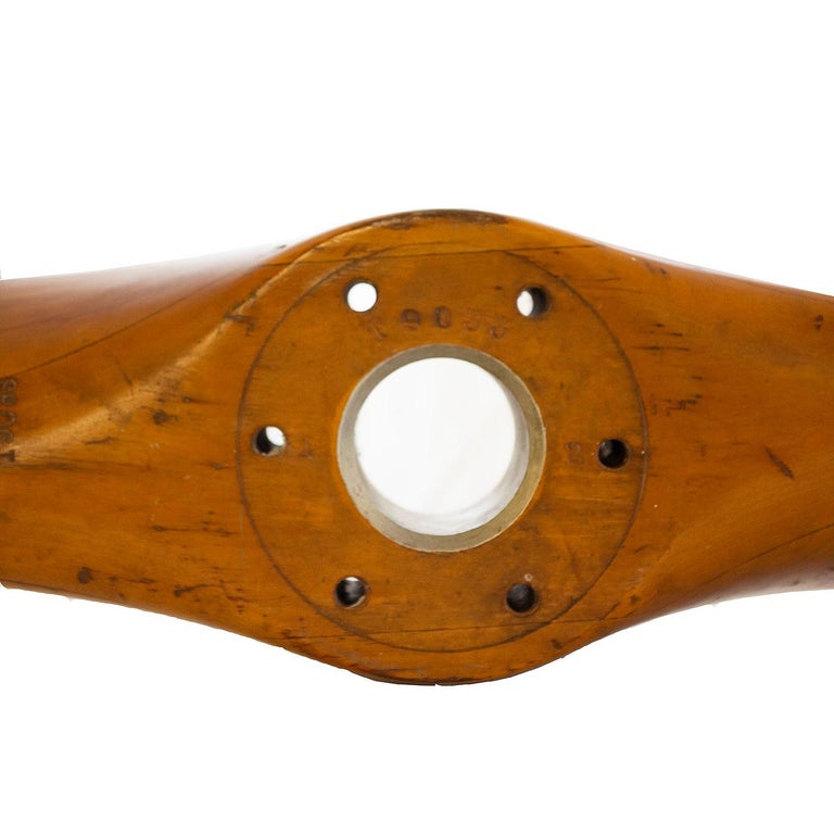 American Classical 1953 - 1958 Sensenich Wood & Brass Airplane Propeller, Display Only  For Sale