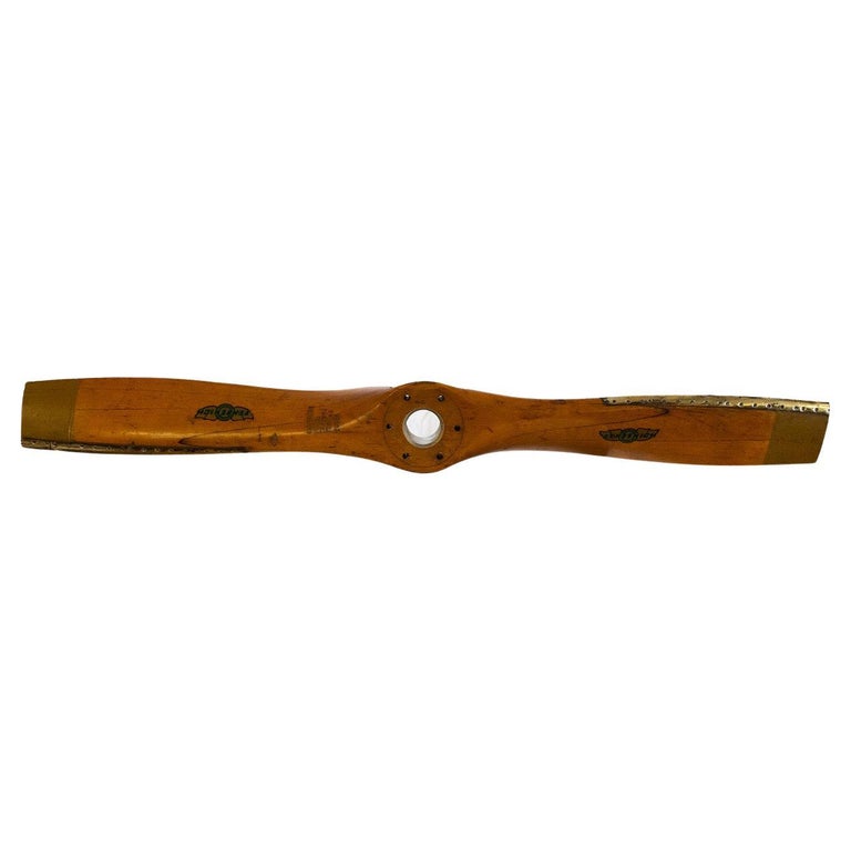 1953 - 1958 Sensenich Wood & Brass Airplane Propeller, Display Only  For Sale