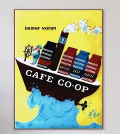 1953 Cafe Co-Op Original Vintage Poster